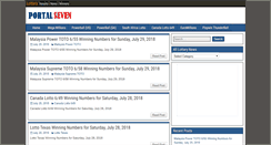 Desktop Screenshot of lotterynews.portalseven.com